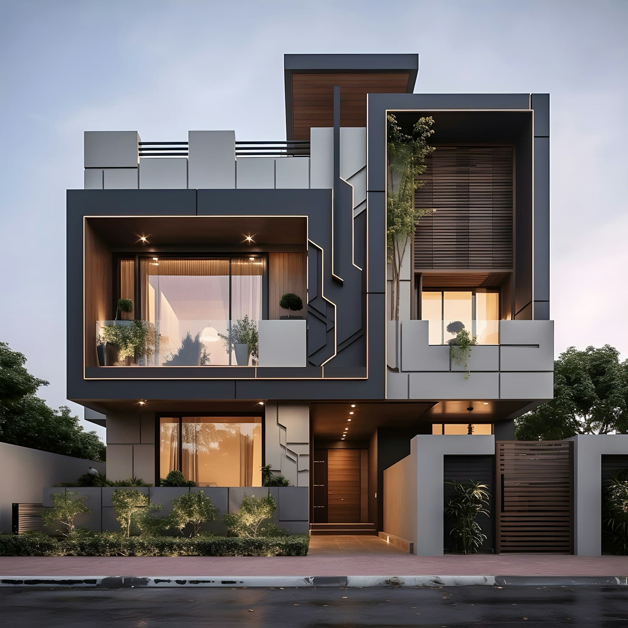 Stone and timber facade of a managed building